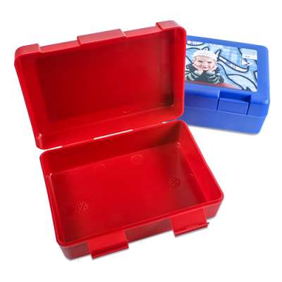Brotbox Blau und Rot